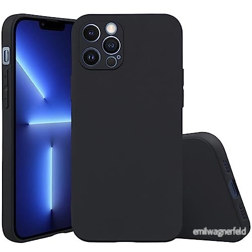 Fresnour Lämplig för iPhone 13 Pro 6,1 tums fodral, stötfångarskydd, transparent reptålig baksida (matt svart) 713547471164