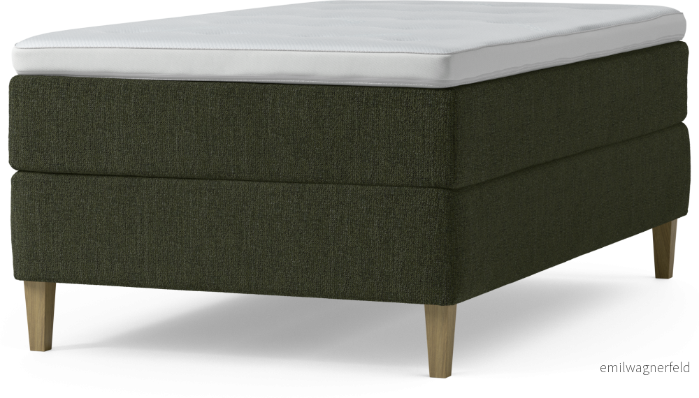 Delux Dream Kontinentalsäng, enkelsäng 120 cm med bäddmadrass och sängben ibLcs