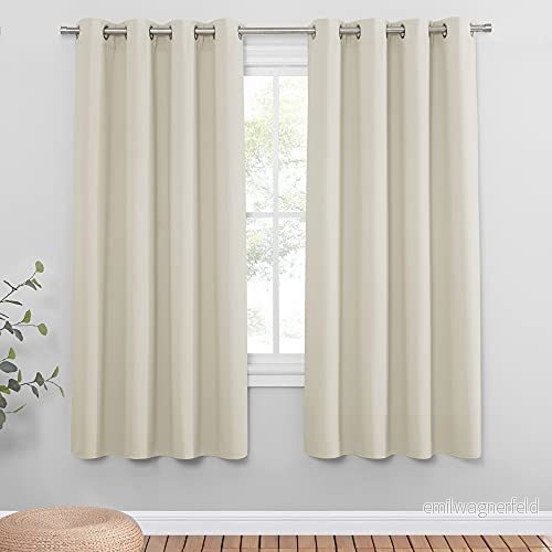 Pony Dance gardiner sovrum ljusbeige 2 stycken H 175 x B 140 cm mörkläggningsgardin med öljetter dekorativa skynken barnrum öljettgardin insynsskydd 9331797587810
