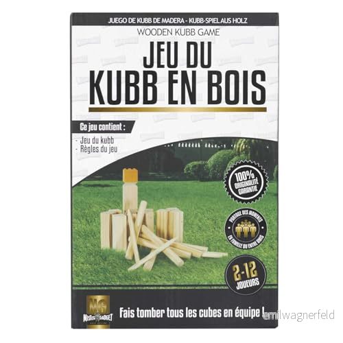 MISTER GADGET, MG3510, Upptäck Kubb spelet, ett skandinaviskt träspel av hög kvalitet, perfekt för timmar utomhusunderhållning på fester, picknick eller dagar stranden. 3664944575603
