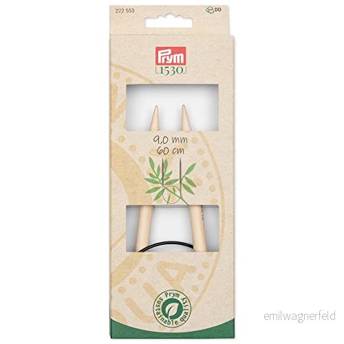 Prym 1530 Bambu (60cm, 9.00mm) Cirkulär Sticknål 1 Nål 4002272225538