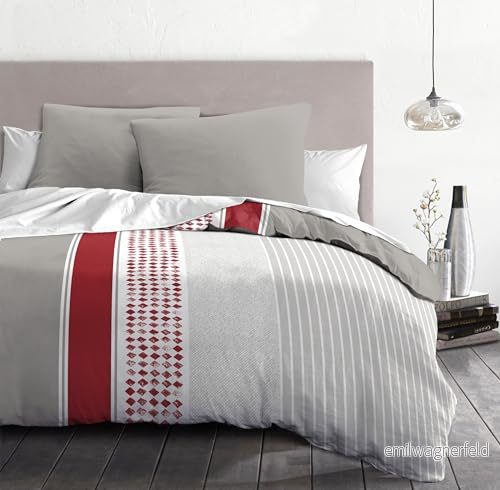 Home Linge Passion Påslakan 140 x 200 Mimosa rött 3701393715379