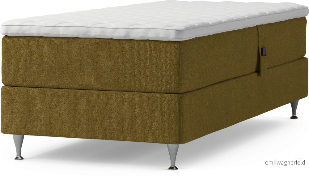 Delux Dream Ställbar säng, enkelsäng med bäddmadrass och sängben rx2LW