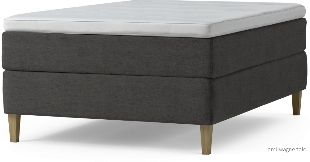 Delux Dream Kontinentalsäng, enkelsäng 140 cm med bäddmadrass och sängben rO72N