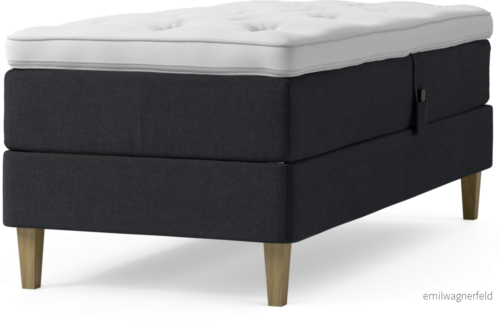 Delux Dream Ställbar säng, enkelsäng med bäddmadrass och sängben 2AZPN