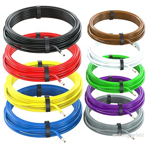 AUPROTEC Fordonskabel 1,0 mm² set 9 färger à 2 m FLRY-B som ring 4060837427582