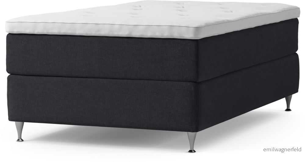 Delux Dream Kontinentalsäng, enkelsäng 120 cm med bäddmadrass och sängben AOX3k
