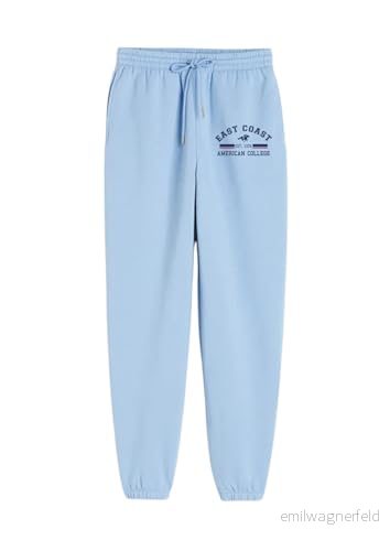 AMERICAN COLLEGE USA Chinos joggingbyxor sport varma kläder blandade män och kvinnor casual modell ACJOGW2 himmelsblå XXL, turkos, XXL 3666052654447