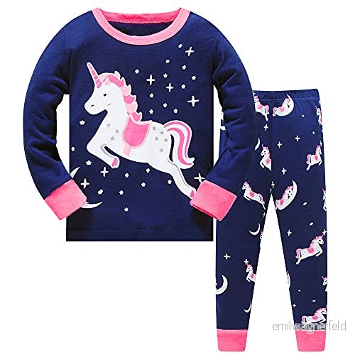 Äldre Flickor Pyjamas för Flicka Barn Småbarn Unicorn Nattkläder Sleepwear Långärmad Pjs Set Storlek 10 12 År 12T 8654444778555