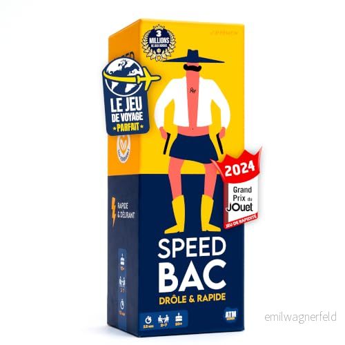 ATM Gaming Speedbac Snabbt och vildt brädspel 2 till 7 spelare familj vänner tillverkad i Frankrike 3701380500049
