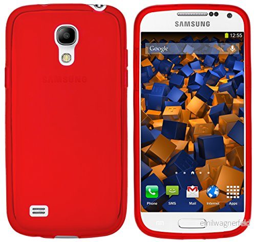 mumbi skal kompatibel med Samsung Galaxy S4 mini mobiltelefon fodral mobiltelefonskal, röd 4250261484484