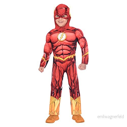 (PKT) (9906078) Klassiskt barn Warner Bros The Flash maskeraddräkt (3 4 år) 192937139868