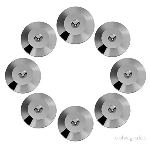 8st Bricka för spikar, Richer R / Set Spike Coaster Kopparhögtalare Stötdämpare, Universal Stötdämpare Isolationsfotmatta Speaker förstärkare (Gun Color) 715538466906