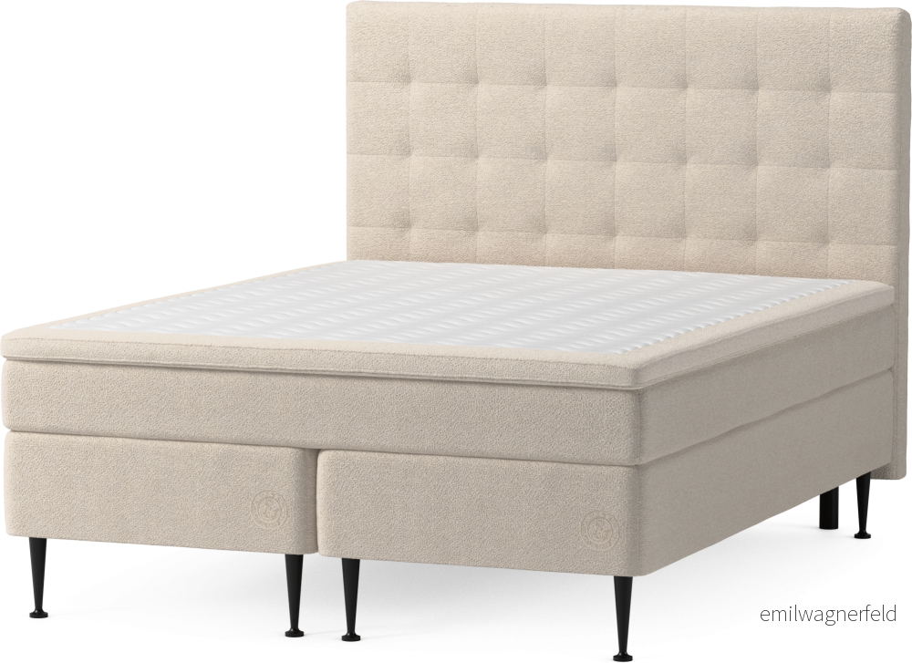 Asperö Comfort Kontinentalsäng, dubbelsäng med bäddmadrass Comfort och sängben XAOm2