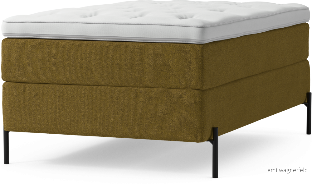 Delux Dream Kontinentalsäng, enkelsäng 120 cm med bäddmadrass och sängben WLYbO