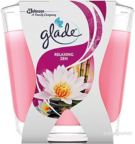 Glade Décor doftljus i glas, Relaxing Zen (fräsch doft), 6 pack (6 x 70 g) 5000204960556