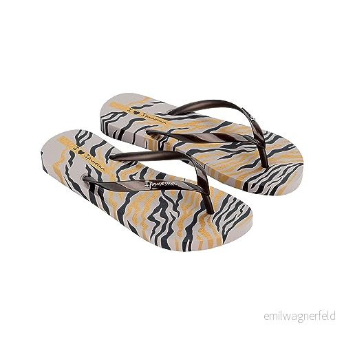 Ipanema Dam Animale Print III FEM flipflop, grå/brons, 43 EU, Grå brons, EU 4060628350365