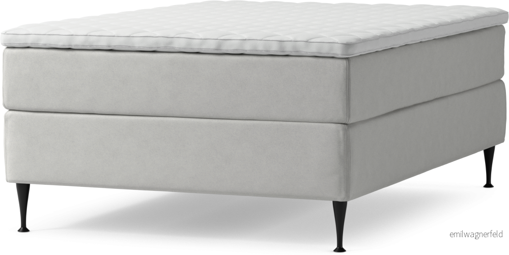 Delux Dream Kontinentalsäng, enkelsäng 140 cm med bäddmadrass och sängben jMgul