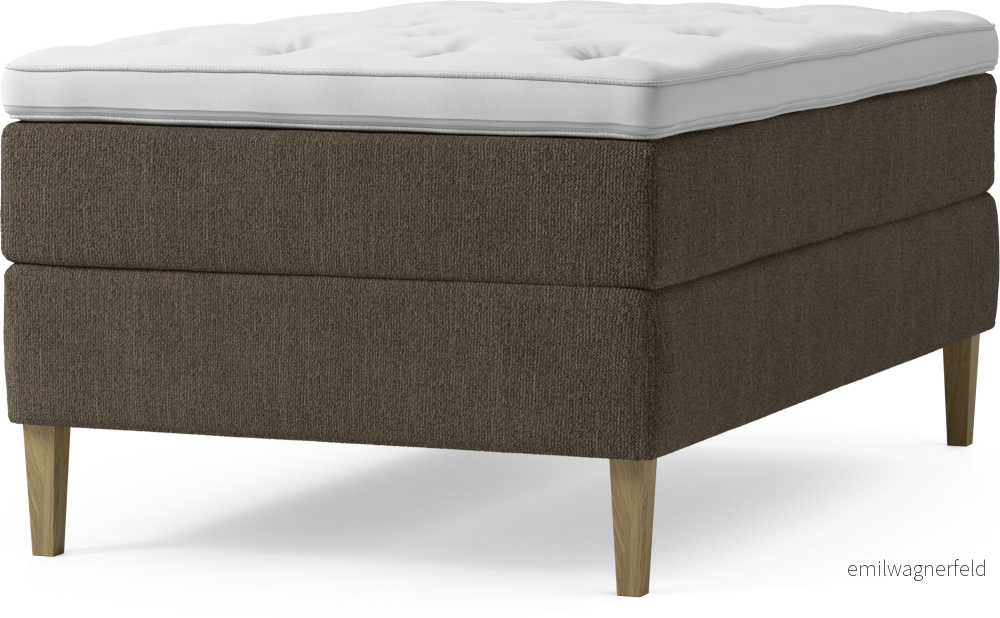 Delux Dream Kontinentalsäng, enkelsäng 120 cm med bäddmadrass och sängben O7c3T