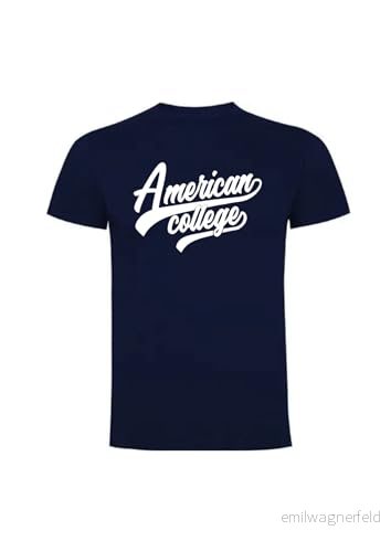 AMERICAN COLLEGE USA tröja med tryck varma kläder blandade herr och dam casual modell ACSCW6 himmelsblå 14 år, turkos, L 3666052661179