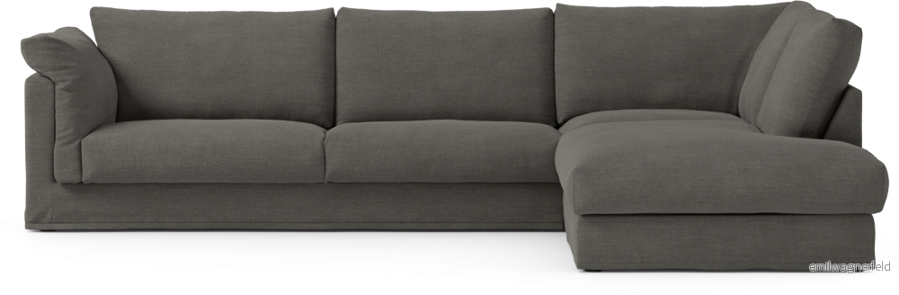 Cherrie 3-sits soffa med divan höger, med kappa ejOVq