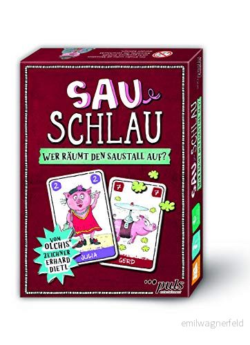 puls entertainment 88888 Sauslau Det roliga kortspelet från OLCHIS tecknaren Erhard Dietl, Vit, 13,6 x 9,5 1,8 cm 4031288888888