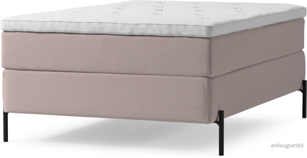 Delux Dream Kontinentalsäng, enkelsäng 140 cm med bäddmadrass och sängben UnxT5