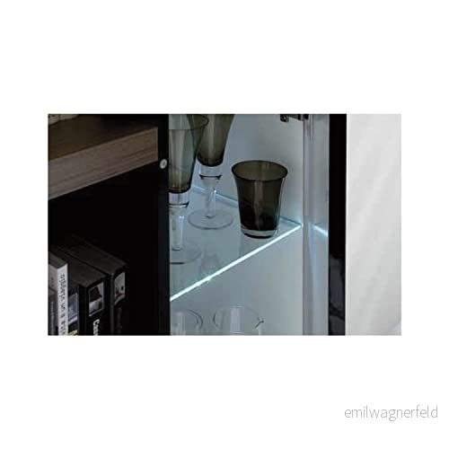 L&S LED glaskantbelysning Fly Light DualColor glasgolvbelysning 860 mm, indirekt belysning, perfekt för vitrinskåp 12 V 10,4 W, plast aluminiumfärgad 8056320009898