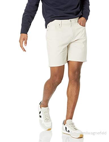 Amazon Essentials herr rak passform 7" innersöm stretch 5 fickshorts, sten, 32 195111303710