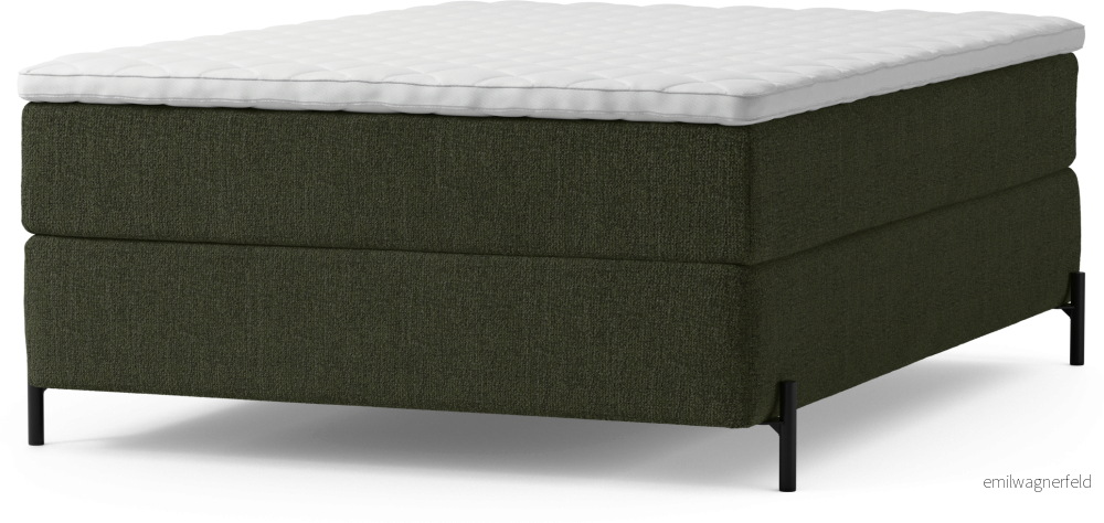 Delux Dream Kontinentalsäng, enkelsäng 140 cm med bäddmadrass och sängben eMSIr