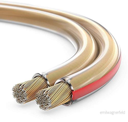 sonero® 30 meter 2 x 0,75 mm² CCA högtalarkabel/boxkabel, färg: transparent 4251364722633