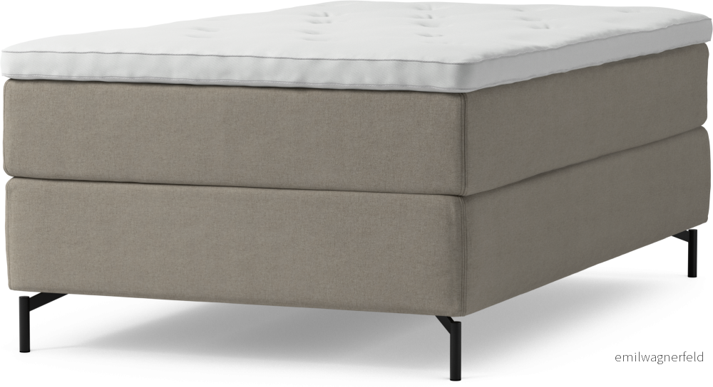 Delux Dream Kontinentalsäng, enkelsäng 120 cm med bäddmadrass och sängben 5m0as
