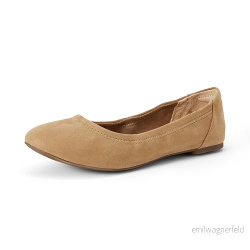 Amazon Essentials kvinnors Belice balett platt, brun mikrosuede, 9 840809187744