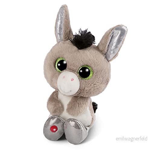 NICI Glubschis: Original Glubschis Åsna Donki 25cm Gosedjur med stora, glittrande ögon Fluffiga mjukisleksaker för goseälskare 4012390476699