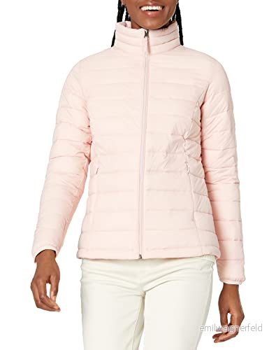 Amazon Essentials lätt långärmad vattentät packbar pufferjacka för kvinnor (finns i plusstorlek), ljusrosa, X Large 191770675304