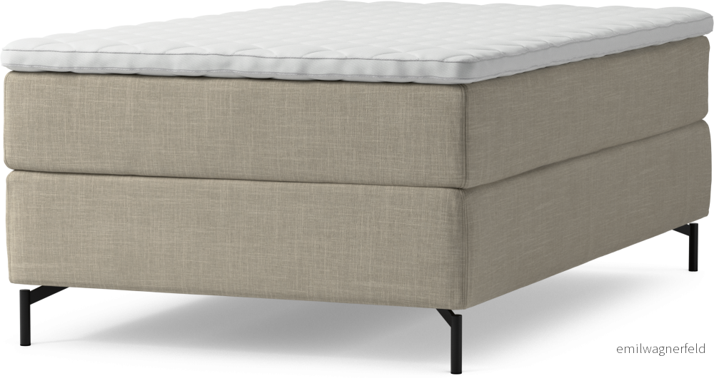 Delux Dream Kontinentalsäng, enkelsäng 120 cm med bäddmadrass och sängben 2KNoo