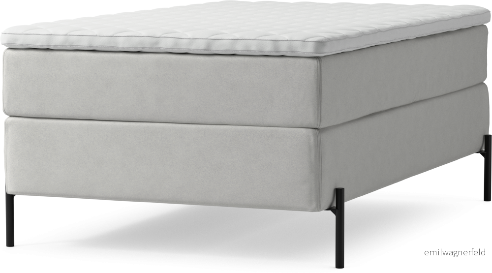 Delux Dream Kontinentalsäng, enkelsäng 120 cm med bäddmadrass och sängben atAYt
