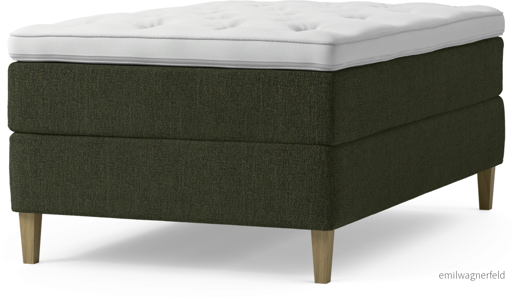 Delux Dream Kontinentalsäng, enkelsäng 120 cm med bäddmadrass och sängben nYVT0