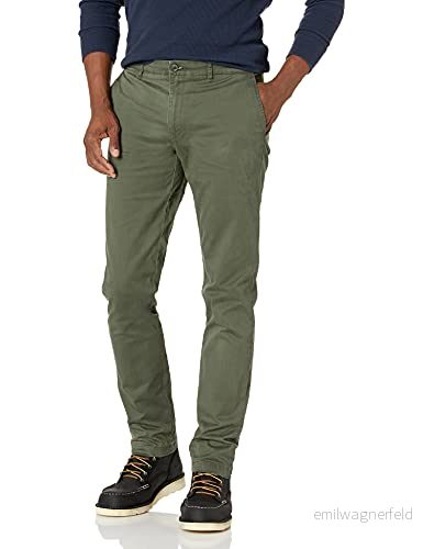 Amazon Essentials Skinny Fit Tvättade Comfort Stretch Chino Byxa (tidigare Goodthreads), oliv, 28 B x L 193548119041