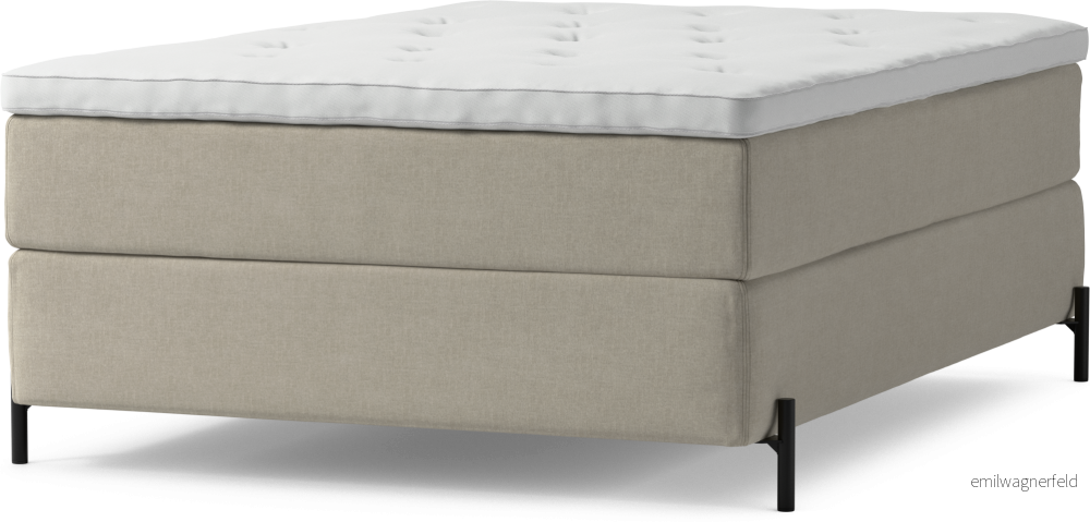 Delux Dream Kontinentalsäng, enkelsäng 140 cm med bäddmadrass och sängben KJk7x