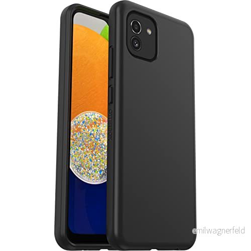 OtterBox Sleek Series skal för Samsung Galaxy A03, stöttåligt, fallsäkert, supertunt, skyddande tunt skal, testad till militärstandard, Svart, Utan Förpackning 840262364348