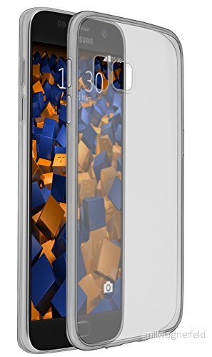 mumbi Fodral kompatibelt med Samsung Galaxy S7 mobiltelefonfodral tunt, transparent svart 4251077248710