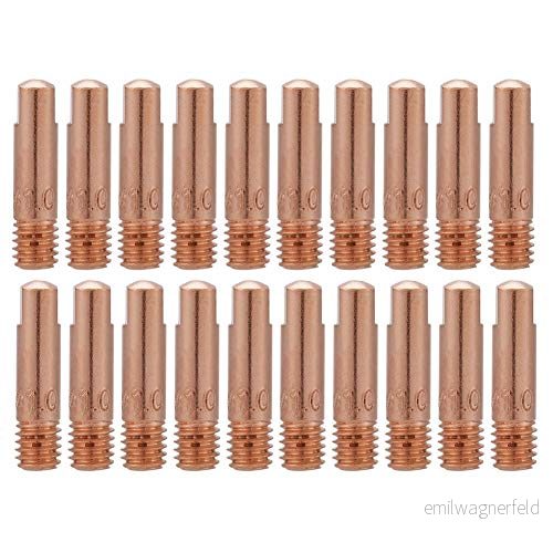 20 st Kontaktspets 0,8 mm 1,0 Kopparkontaktspets för 15AK MIG MAG förbrukningsvaror svetsbrännare(1,0) 711632052793