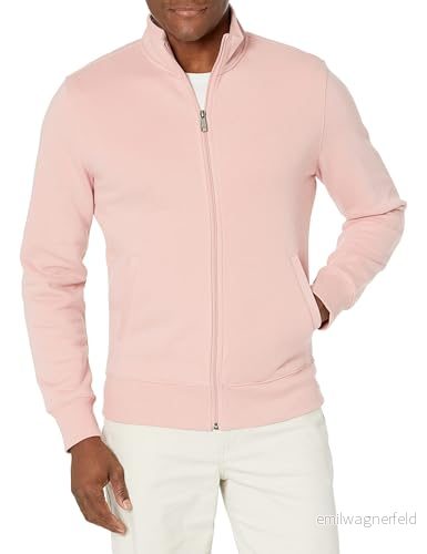 Amazon Essentials herr full zip fleece mock hals tröja, rosa, X Large 193548689926