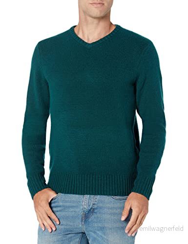 Amazon Essentials långärmad mjuk beröring v ringad tröja, skogsgrön, medium 195111096087