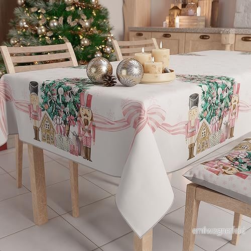 PETTI Artigiani Italiani Julbordsduk Rektangulär Natalizio Köksdesign Soldater Rosa X6 sits (140x180 cm) 100% Tillverkad i Italien 8056992318335