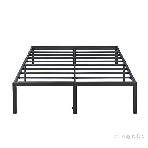 Olee Sleep 45 cm stabil stålsäng/stålribbotten, halkskyddsstöd, madrassunderbyggnad/metallsäng/sängram / 140 x 200 cm/hel/svart/metall 8809448002674