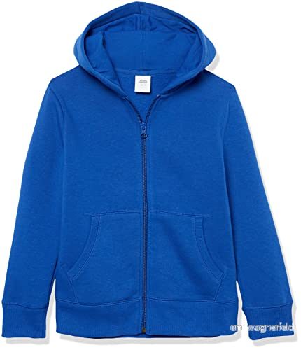 Amazon Essentials huvtröjor pojkars blå tröja med dragkedja, 2T, fleece 194223206896