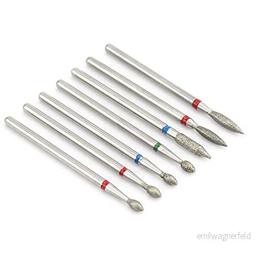 5/6/7 Diamond Nail Drill Bits Milling Cutter Set Cutters Manicure Silicon Stone Pedicure Electric for Mill Machine, 7st, H7 6921704901520