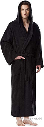 Arus Badrock med huva för män, vaddlängd, Färg: Svart, Män Storlek: XXL, Unisex XXL 3XL 8681619810086